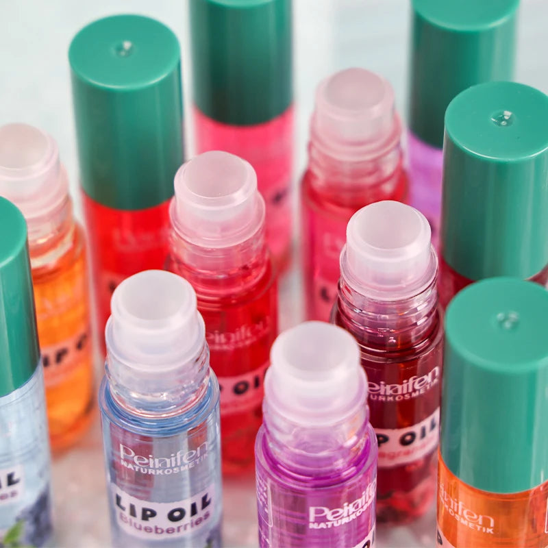 6PCS Fruit-Flavored Lip Balm Set Watery Lip Gloss Lip Oil Smooth Lip Lines Plump Lips Beauty Care Kit for Lip Hydration