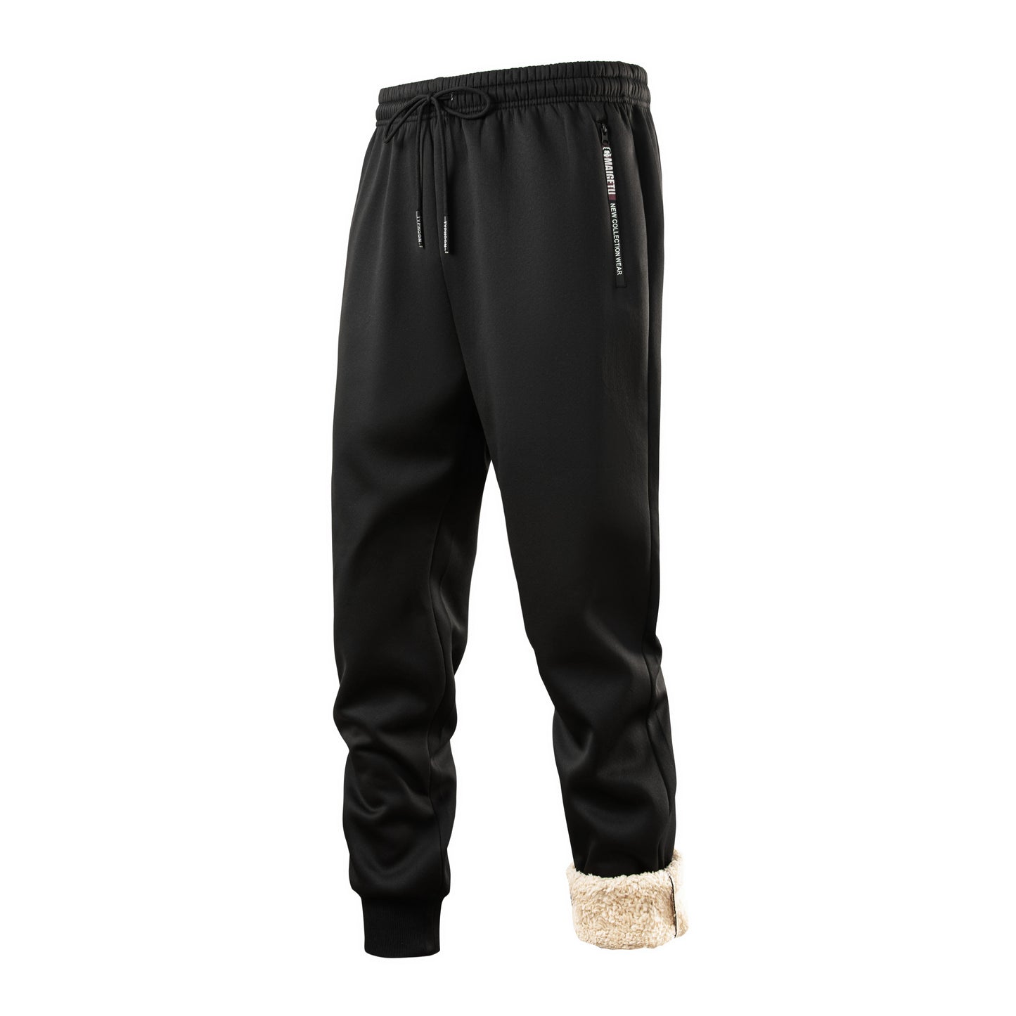 Mens Casual Pants Autumn Winter Fleece Sweatpants Men Running Jogger Sports Gym Trousers Fashion Solid Color Workout Long Pants