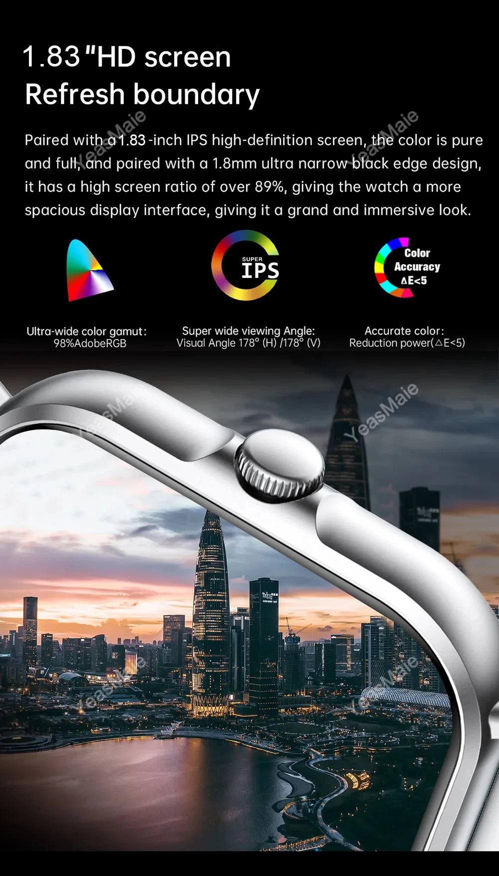 ساعة ذكية رياضية خارجية 2025 للنساء والرجال، ساعة لقياس معدل ضربات القلب وضغط الدم والأكسجين، خلفية شاشة، ساعات ذكية مزودة بخاصية الاتصال اللاسلكي وبلوتوث