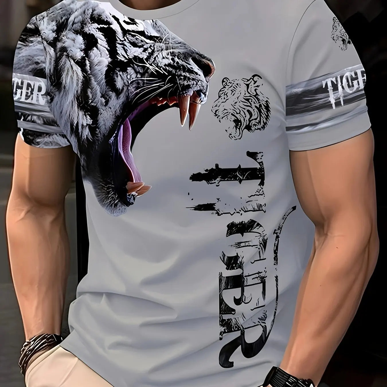 Mens Fashion Crew Neck T-Shirt - Soft,Breathable,Casual Wear