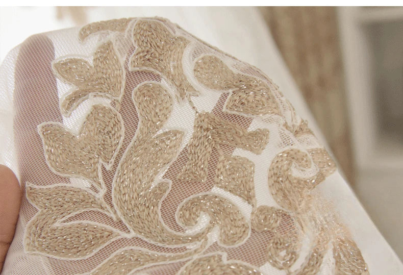 European Curtains for Living Dining Room Bedroom Decorative Fabric Court Luxury Luxury Atmosphere Jacquard Blackout