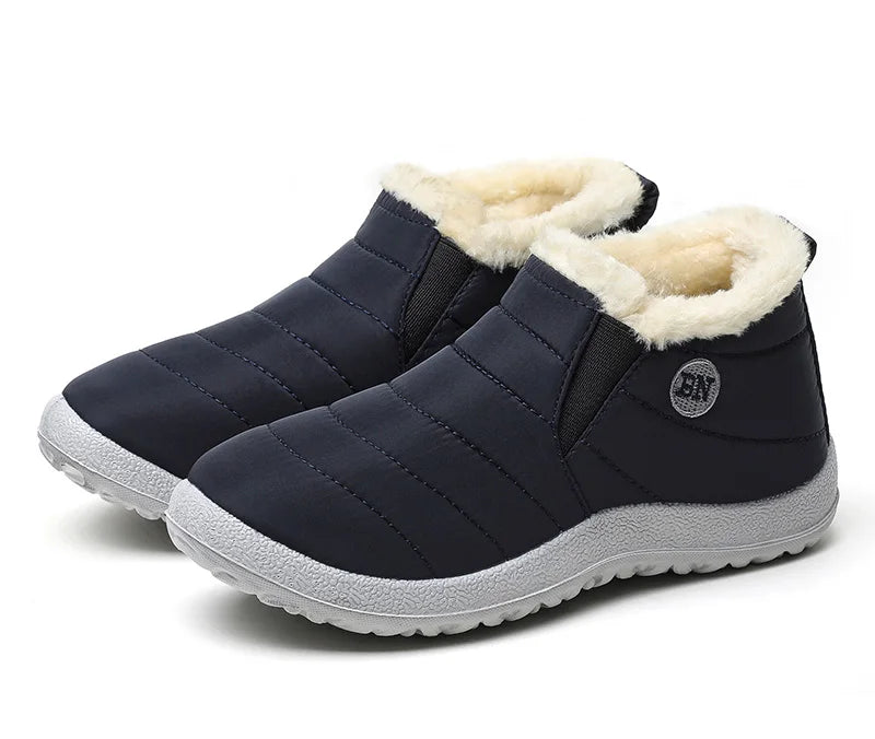 Women's Boots Women Winter Boots Warm Fur Winter Shoes For Women Snow Boots Lightweight Ankle Botas Mujer Black Combat Botines