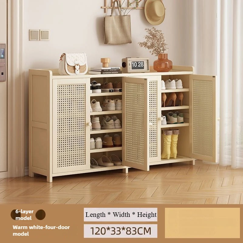 Home shoe cabinet multi-layer large-capacity shoe rack dustproof and breathable entrance storage cabinet