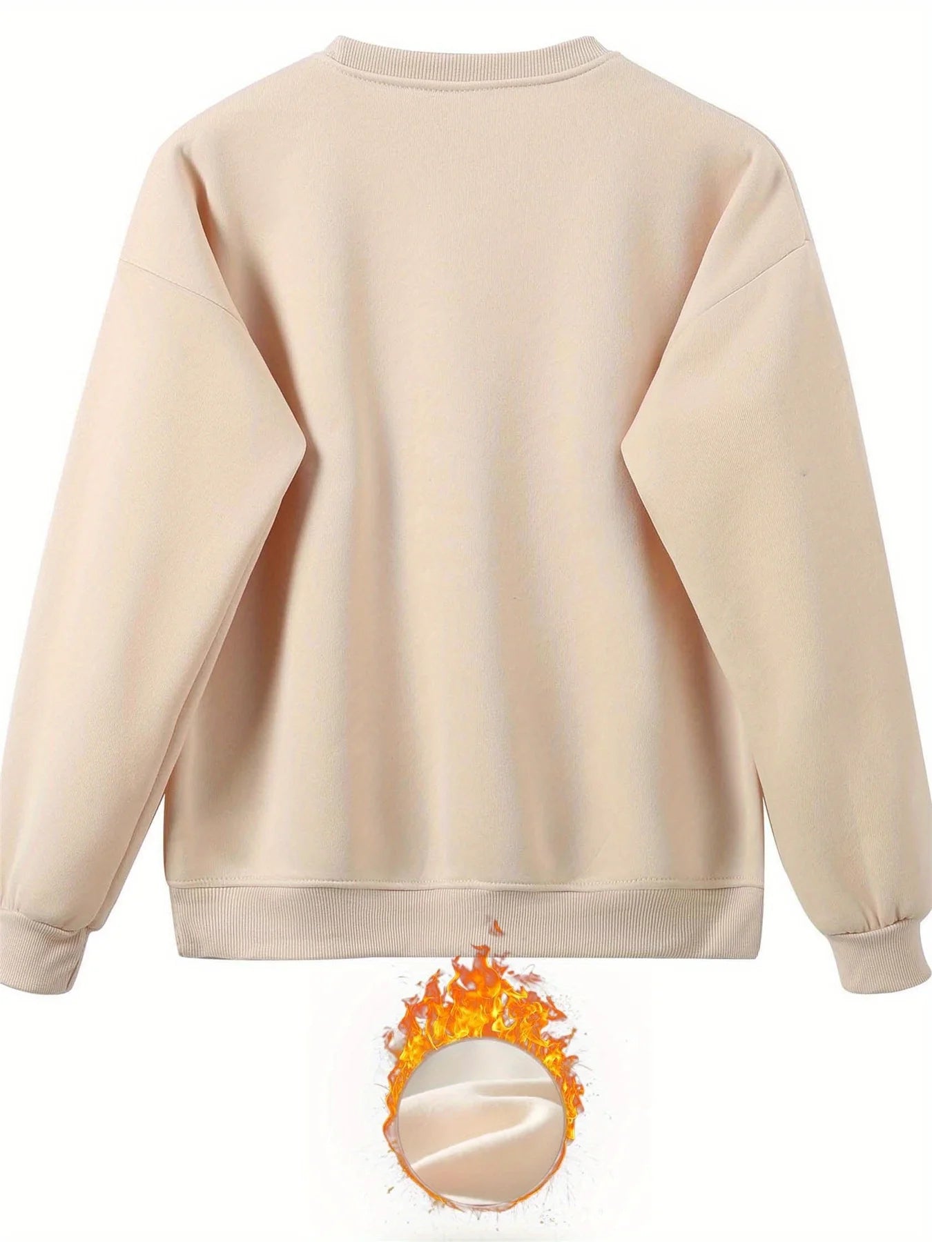 Women's Autumn/Winter Fashion and Leisure Paris Pattern Printed with Velvet Warm Thick Hoodie+Sports Pants Set SwiftNest