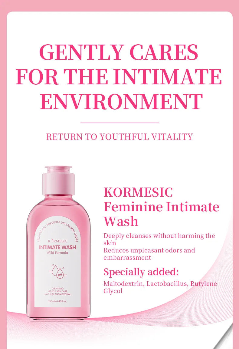5pcs/set KORMESIC Women's Intimate Care Bundle Daily Skin Routine Set Beautifying Wash Bath Brightening Delicate Smooth Kit