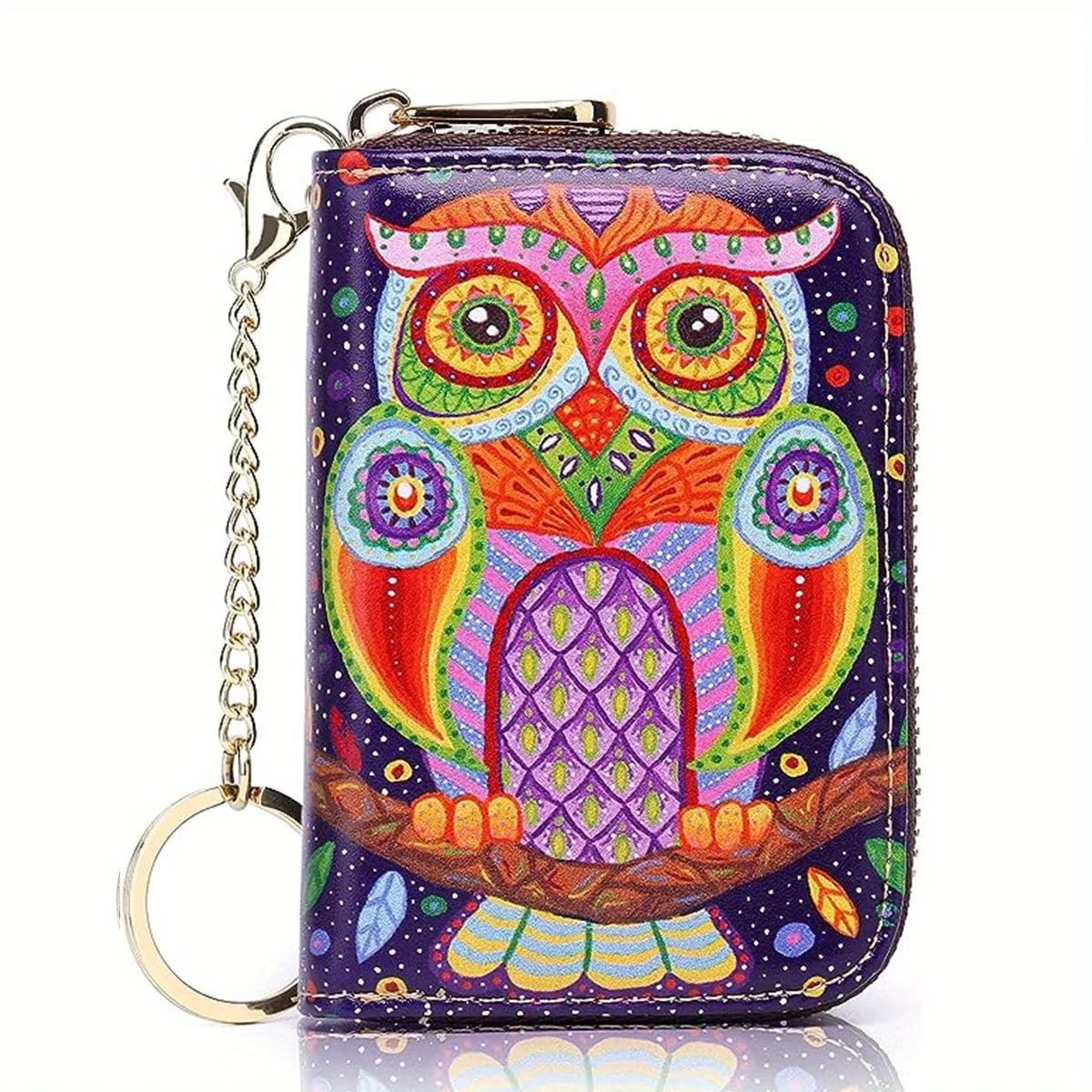 High quality leather Men Women Card Holder Small Zipper Wallet Solid Coin Purse Key Ring Design RFID Business Credit Card Bags