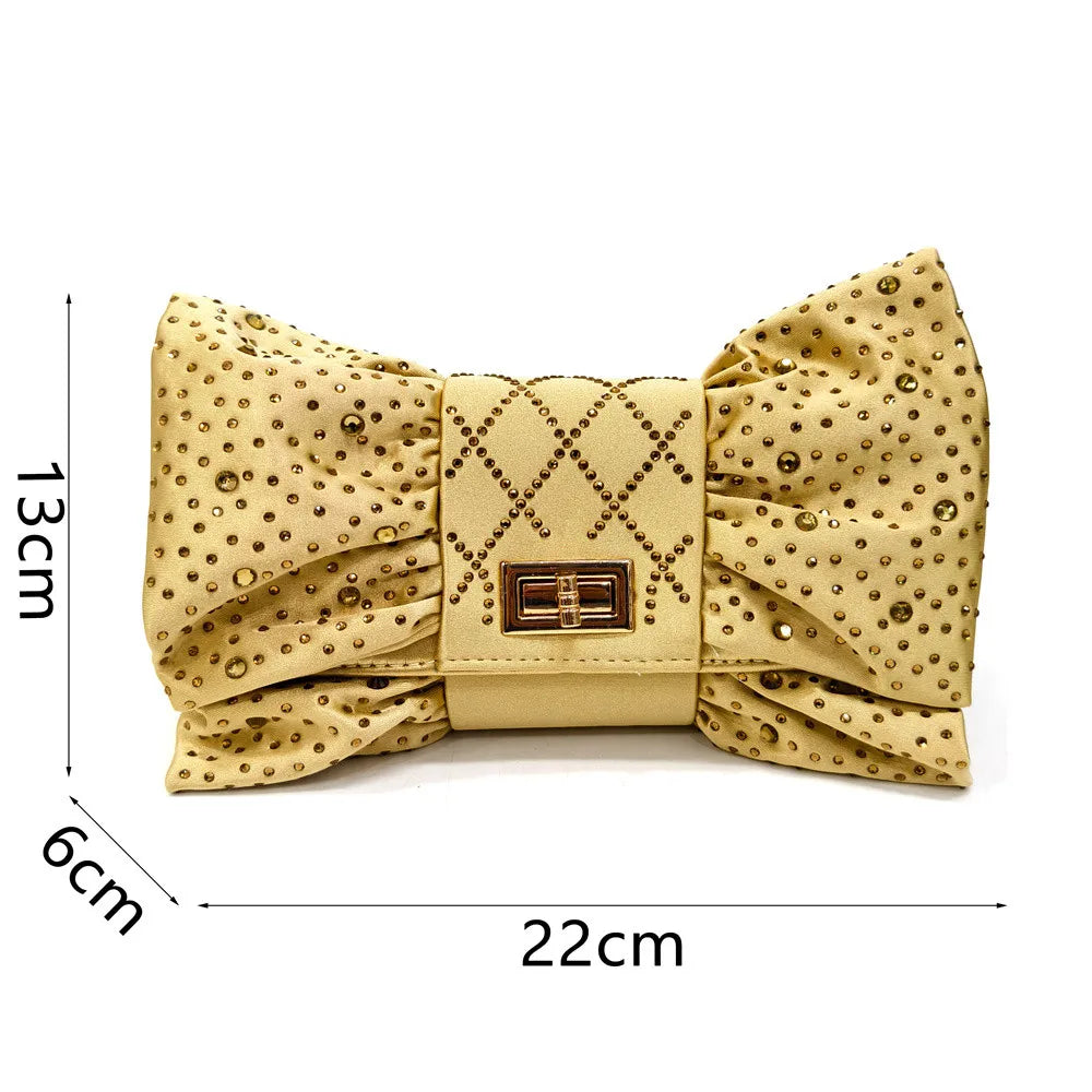 Latest Women Italian Shoes and Matching Bags Decorated with Rhinestone Elegant Pointed Toe Wedding Shoes Bride