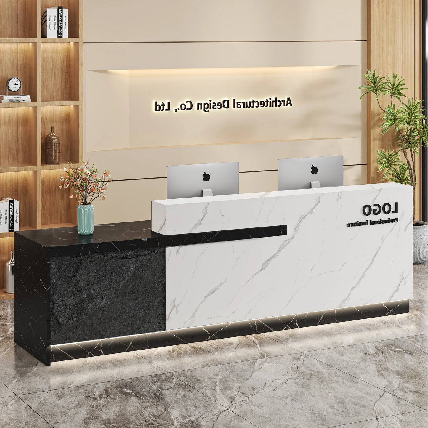 Kitchen Counter Reception Desks Decorations Display Beauty Salon Reception Desks Small Mostrador Negocio Commercial Furniture