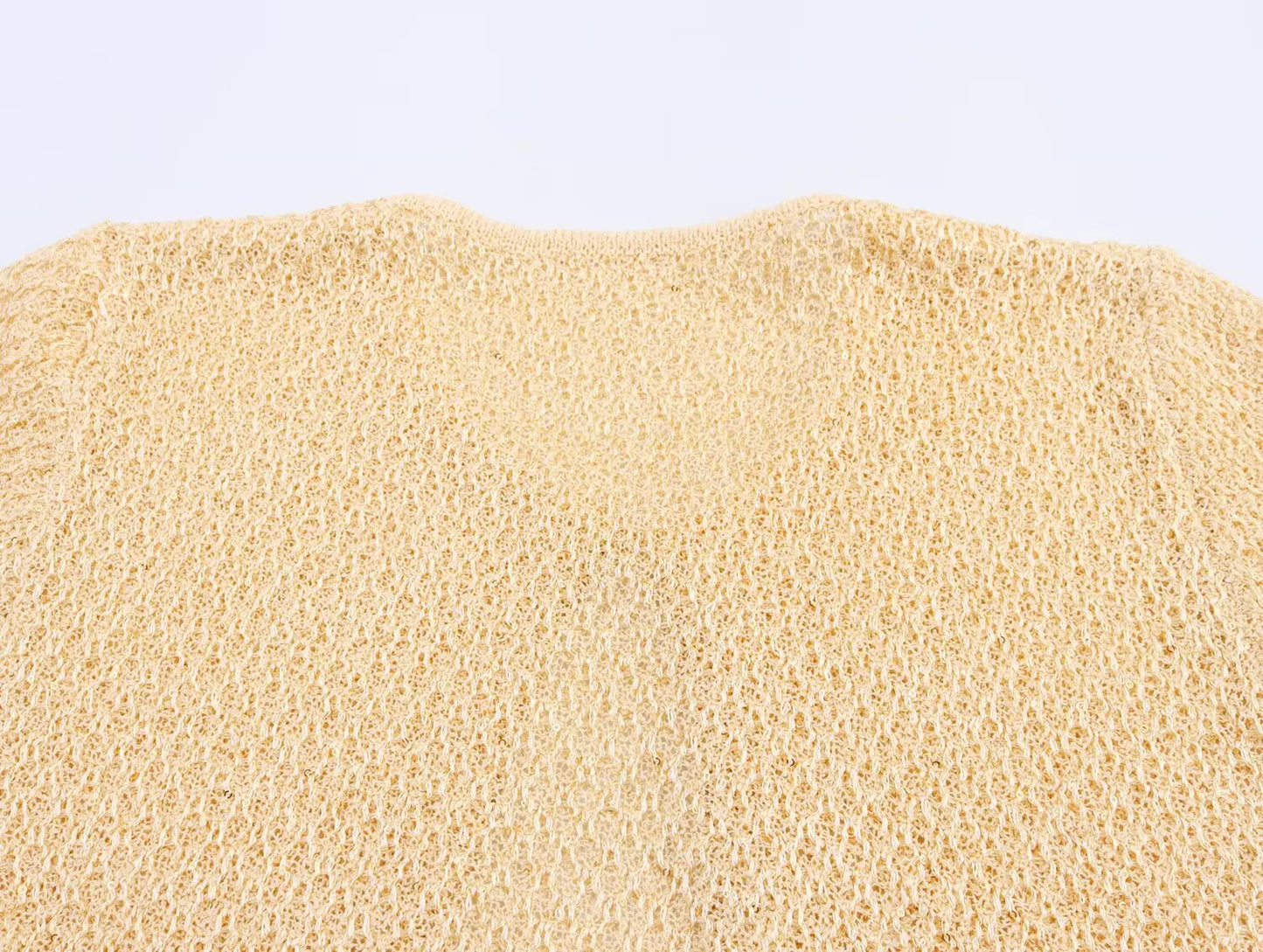 Women's Clothing 2025 New Style European And American Fashion Simple Pearl Decoration Knitted Top Knitted Vest