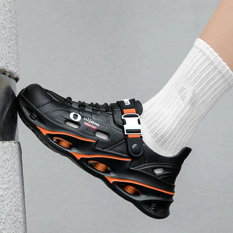 Men's Outdoor Sandals Sport Slippers Beach Slides Breathable Clogs Men Casual Garden Shoes Non-slip Hiking Men Outdoor Sandals