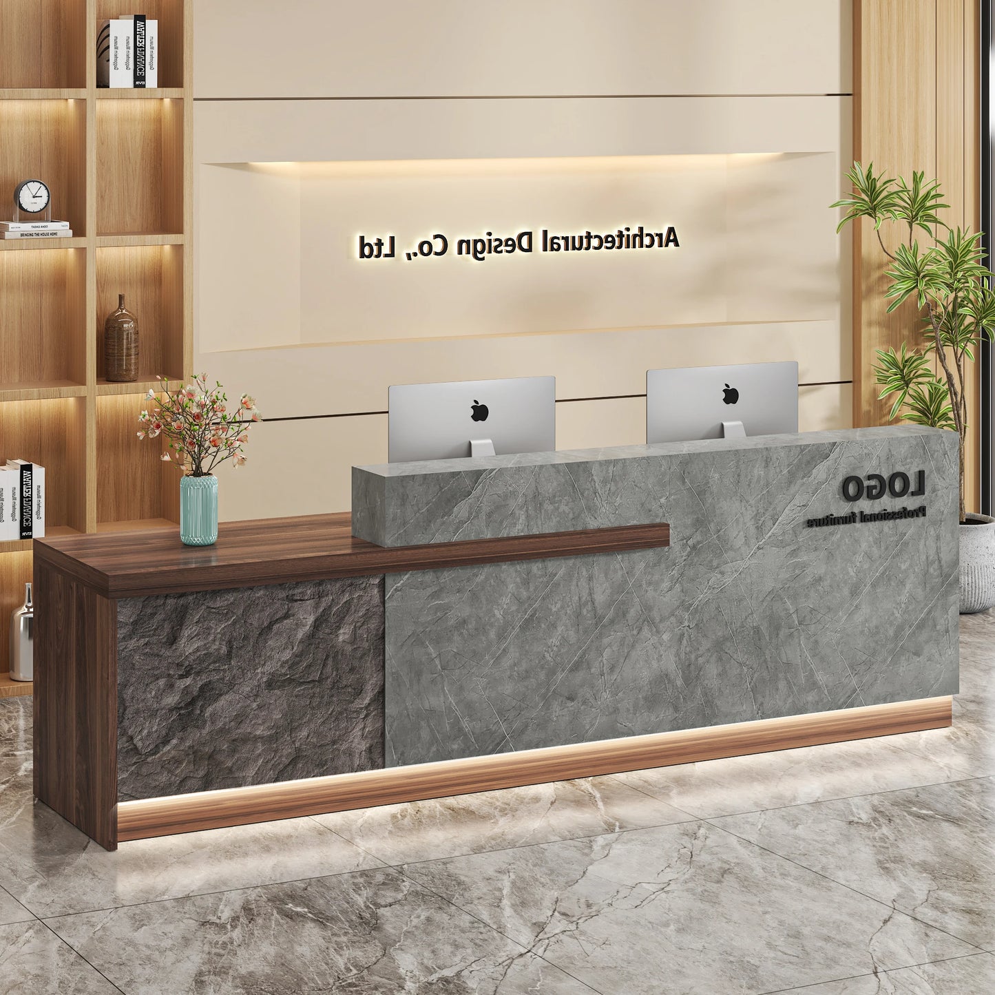 Kitchen Counter Reception Desks Decorations Display Beauty Salon Reception Desks Small Mostrador Negocio Commercial Furniture