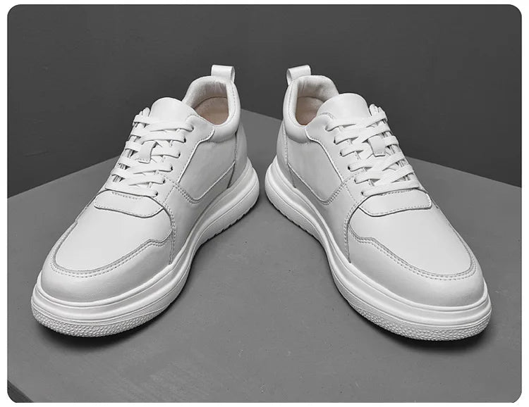 Fashion Men Casual Shoes Men Low Cut Sneakers Breathable Height Increasing Shoes 6/8/10CM Thick Sole Hard-Wearing Male Footwear