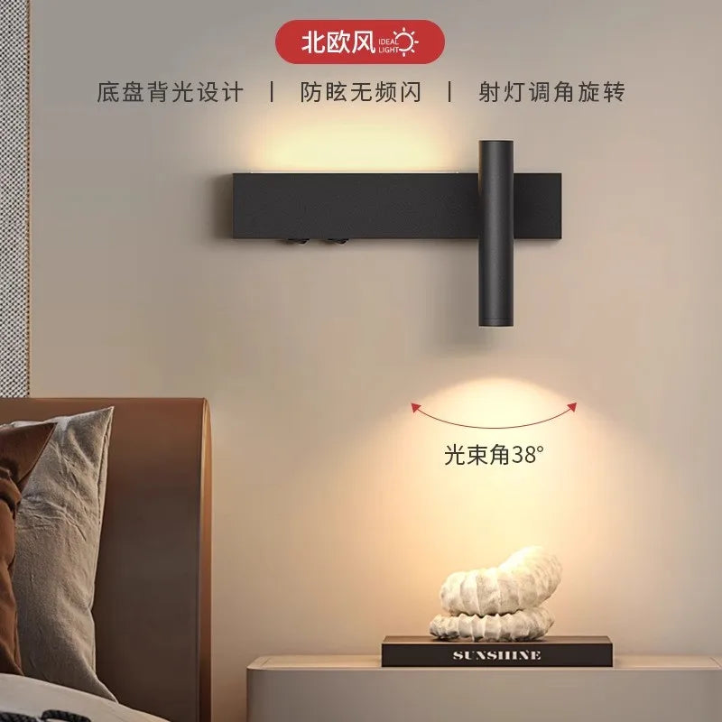 Bedroom Bedside LED Wall Lamp Atmosphere Lamp Modern And Simple Living Room Background Wall Lamp Corridor Wall Spotlight