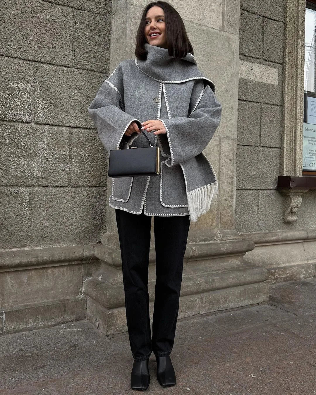 Women's fashion woolen coat for autumn/Winter 2024