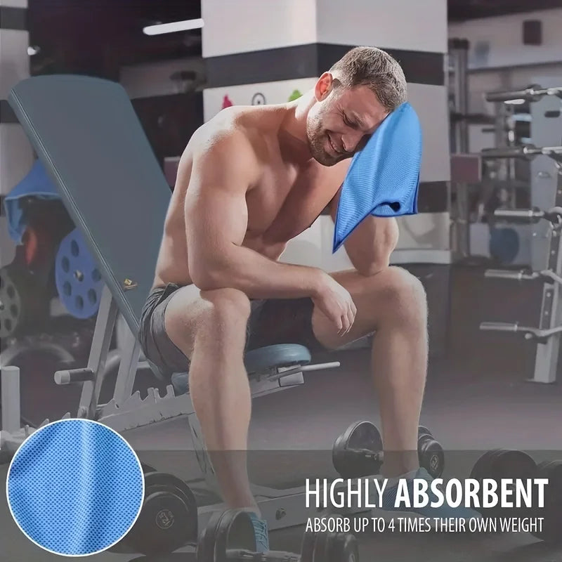 1Pcs Quick-Drying Sports Towel with Storage Box and Cooling Ice Blanket for Outdoor Fitness and Camping