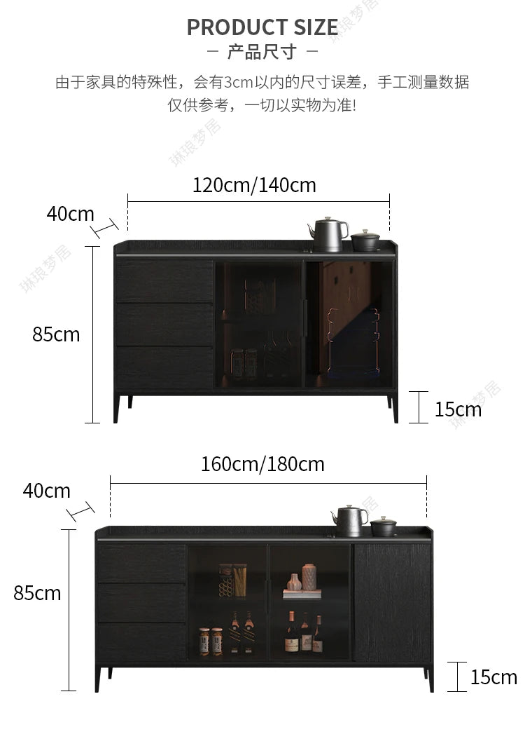 Kitchen Shelf Cabinets Living Room Storage Display Black Closets Cabinet Buffet Cupboard Mueble Recibidor De Entrada Decor