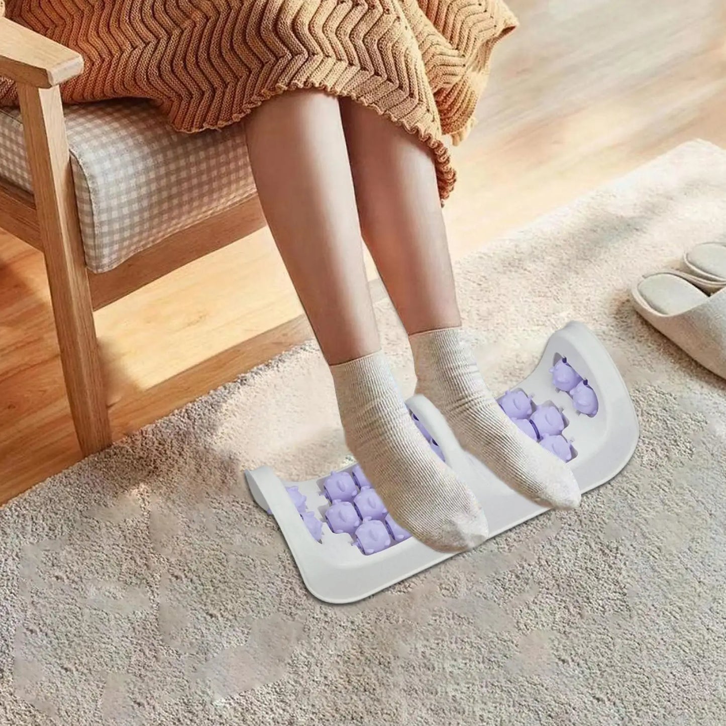 Foot Massager Roller Muscle Recovery Trigger Point Reflexology Board for Heel Pressure Relief Wellness Health Dad Mom