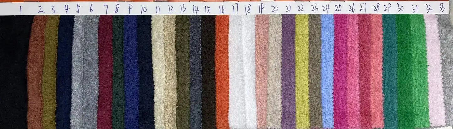 Cotton Towel Fabric  Clothing Fabric Knitted All Cotton Towel, Hat, Makeup Bag Single-sided Looped Fabric