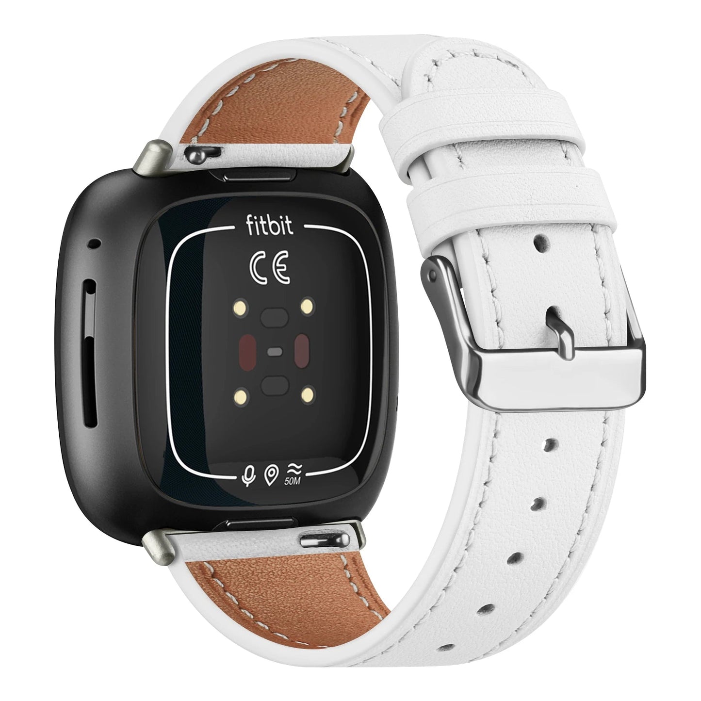 Genuine Leather Band For Fitbit Versa 3/Versa 4 Strap Bracelet For Fitbit Sense/Sense 2 Watch Band Adjustable Wristband SwiftNest