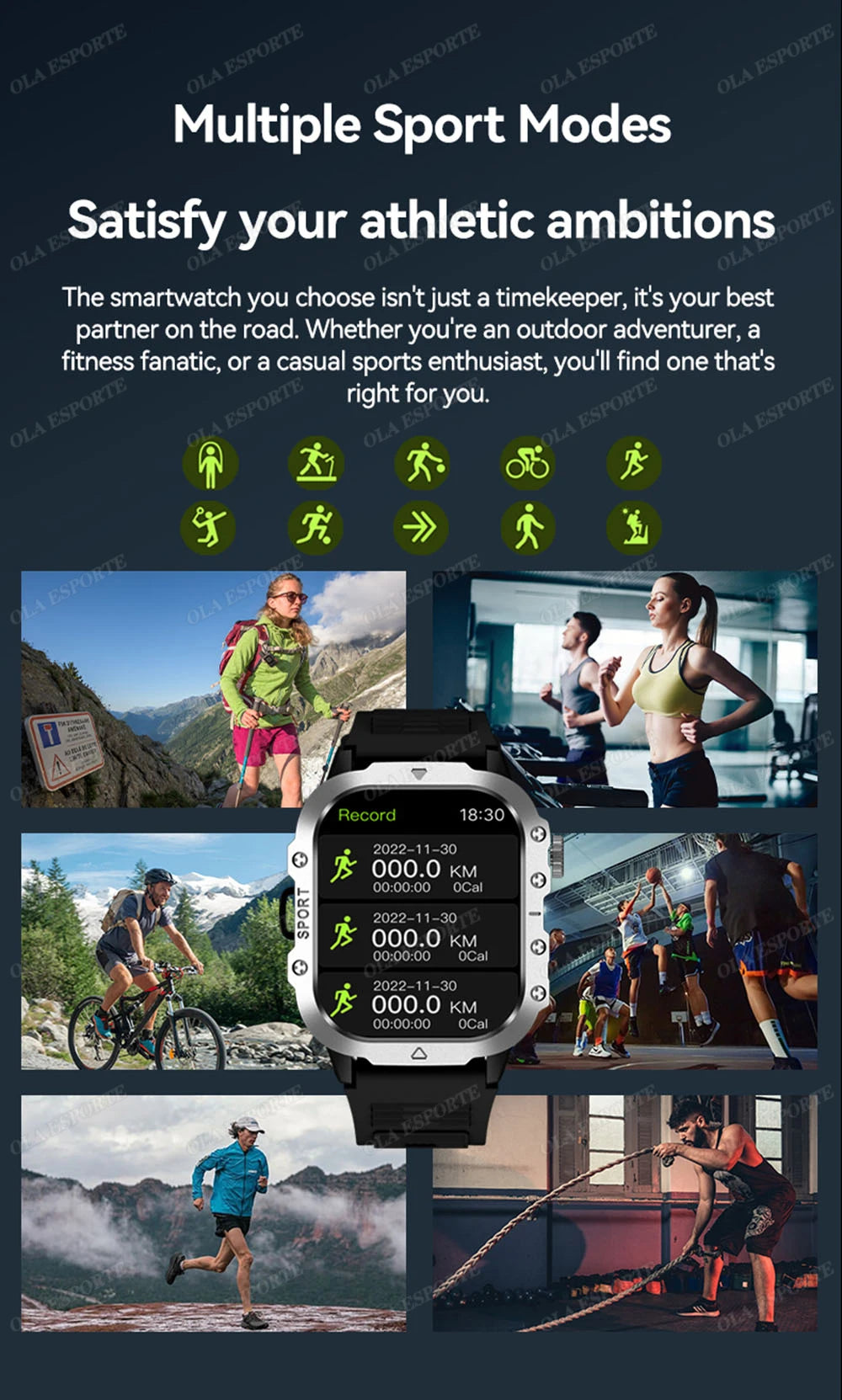 Outdoor Sports Smart Watch 2.01 Inch AMOLED Screen LED Flashlight Bluetooth Talking Smart Watch for Men Women Holiday Gifts 2025