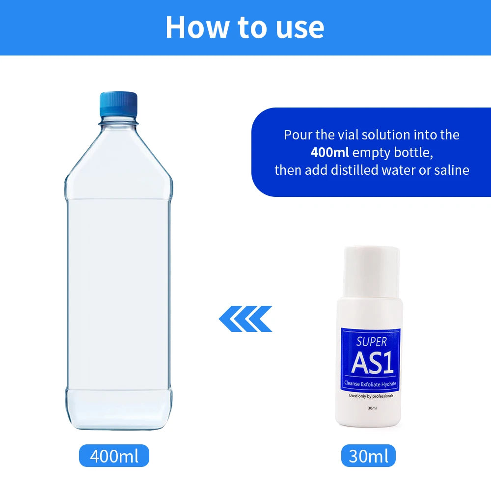 Facial Skincare Solution Face Serum AS1 SA2 AO3 Aqua Peel Solution For Facial Machine Skin Deep Cleaning Serums