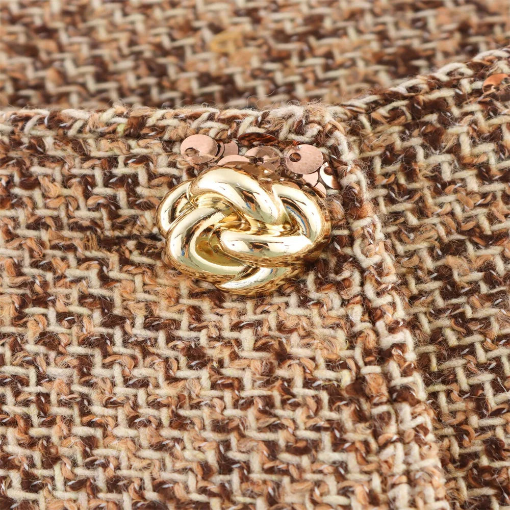 New women's clothing European and American style fashion bead embroidery coarse flower cloth small fragrant style two-piece set SwiftNest