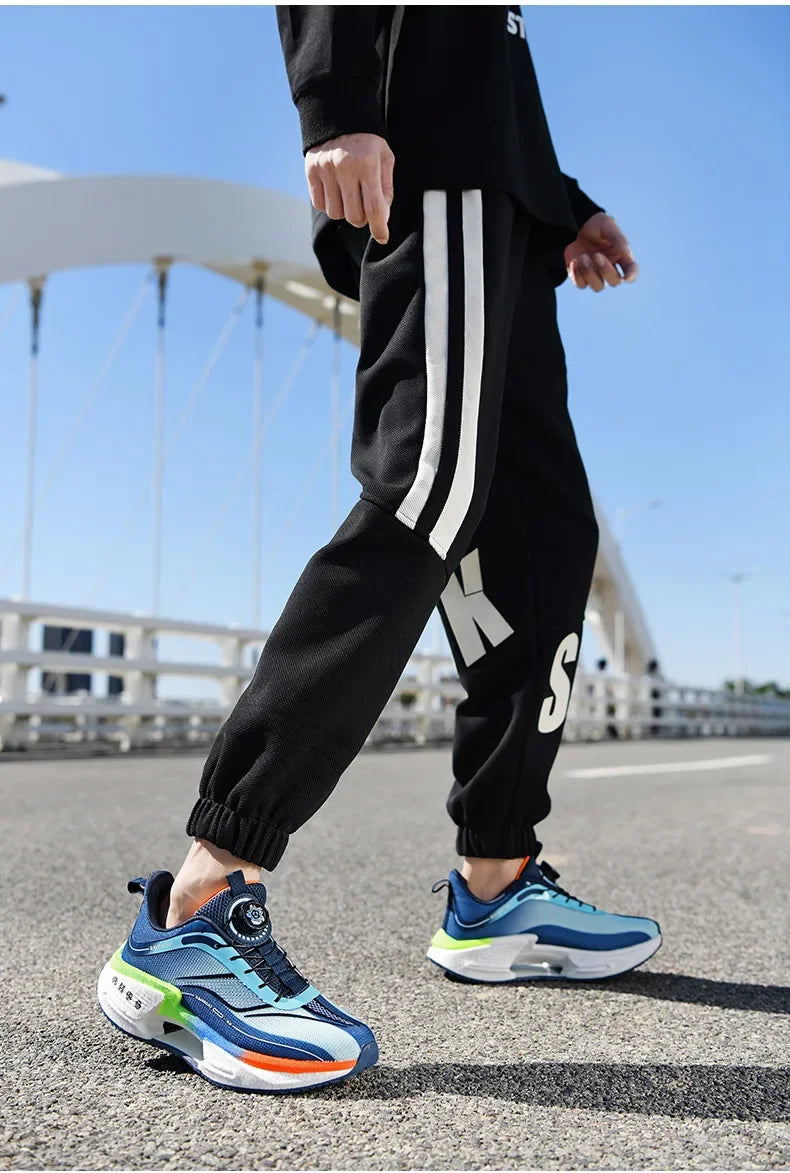 أحذية رياضية رجالية للجري، أحذية ماراثون كاجوال، خفيفة الوزن، قابلة للتنفس، مريحة، رياضية، مضادة للانزلاق، أحذية رياضية للمشي في الهواء الطلق