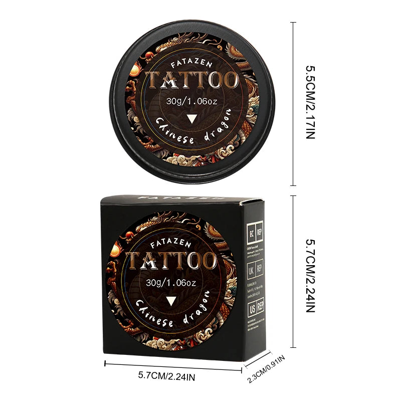 30 جرام من بلسم العناية بالوشم، كريم مرطب ومغذي طبيعي، يعزز اللون ويحميه، لطيف وغير مهيج