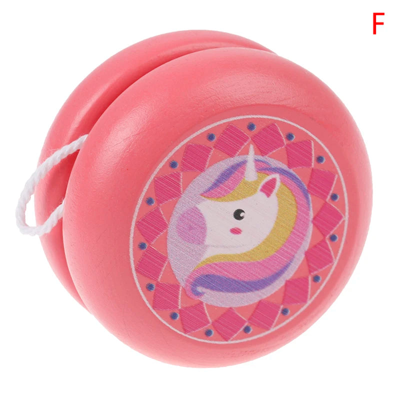 Children Yoyo Ball Cute Animal Prints Wooden Yoyo Toys Fox Owl Hedgehog Snails Toys Kids Yo-Yo Creative Yo Yo Toys For Fun