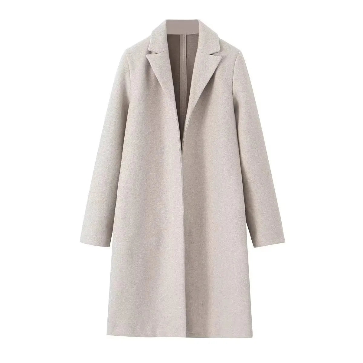 2025 women's wear  new European style women's wear new fashion casual temperament simple cloth coat coat wool coat
