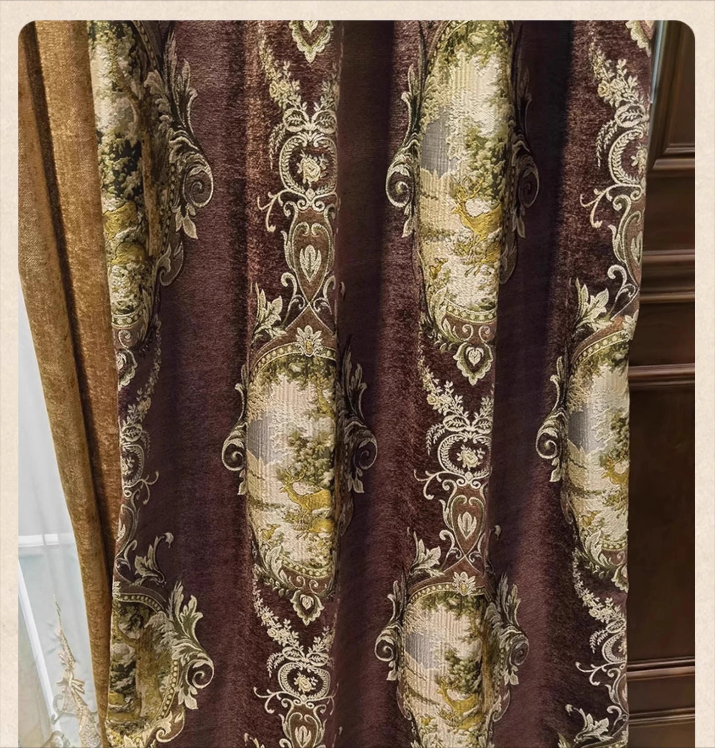 European American Curtains for Living dining Room Bedroom  Retro High-end Court French Villa Blackout Luxury Atmosphere High-end