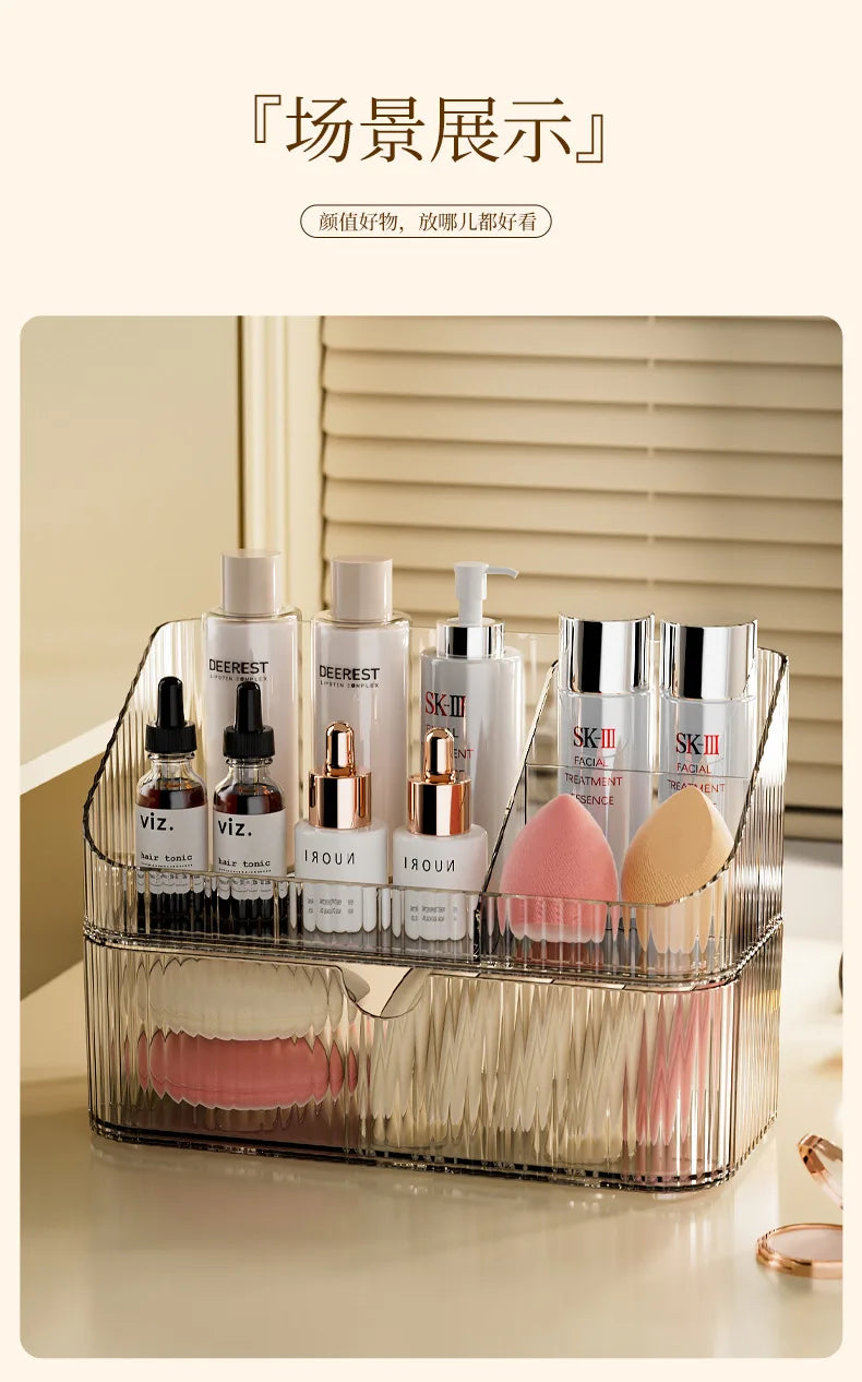 Bathroom Storage Boxes Transparent  Cosmetics Dormitory Accessories Organizer Modern Style Convenient Organization Home