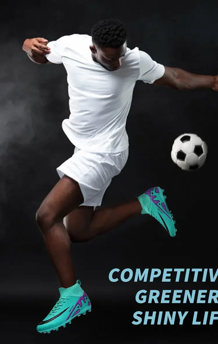 Indoor Competition Football Shoes Outdoor Grass Anti Slip Sports Shoes Light Breathable Casual Shoes Traning Sneakers Teenagers