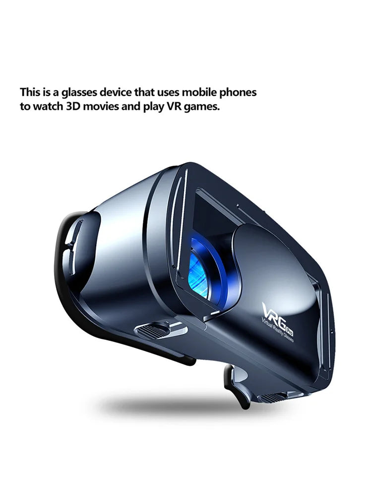 3D VR Headset Smart Virtual Reality AR Glasses Helmet For Smartphones Phone 7 Inches Lenses with Controllers Headphones 2025