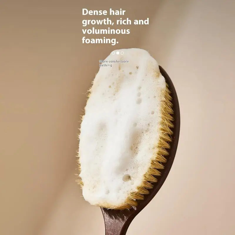 Bath Shower Brush Bathing Brush Dry Skin Body Soft Natural Bristle Massager Care Tool Soft Natural Bristle PE Handle