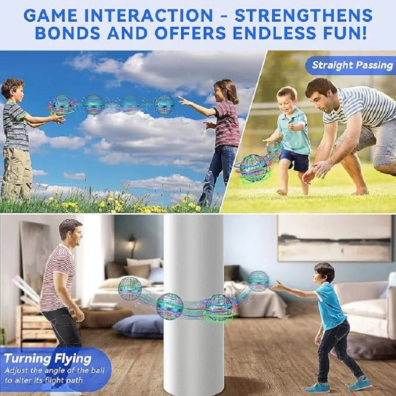 Toys For Kids Luminous Toys Flying Ball Sensing Automatic Rotation Magic Ball Children's Games Outdoor Party Toys Holiday Gifts