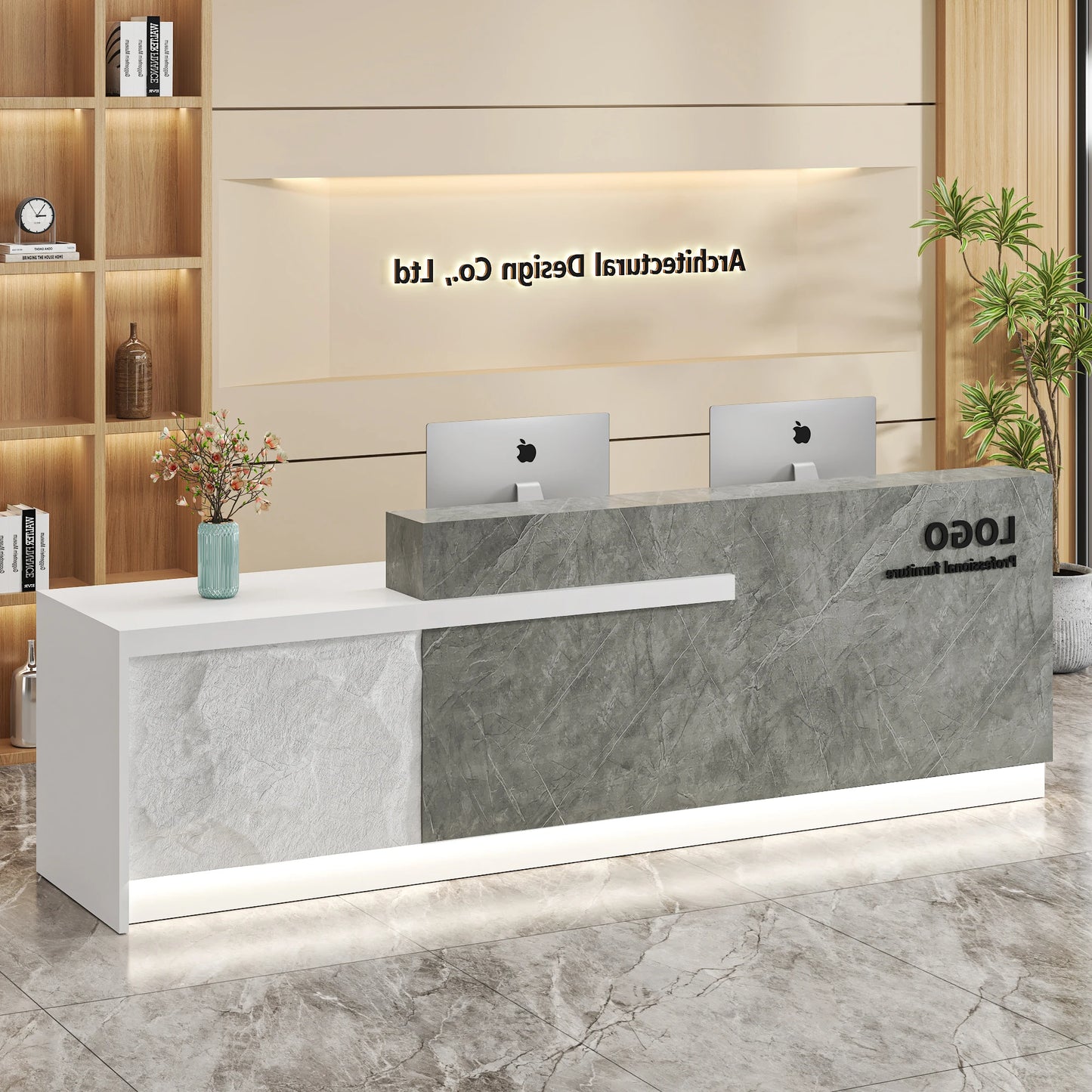 Kitchen Counter Reception Desks Decorations Display Beauty Salon Reception Desks Small Mostrador Negocio Commercial Furniture