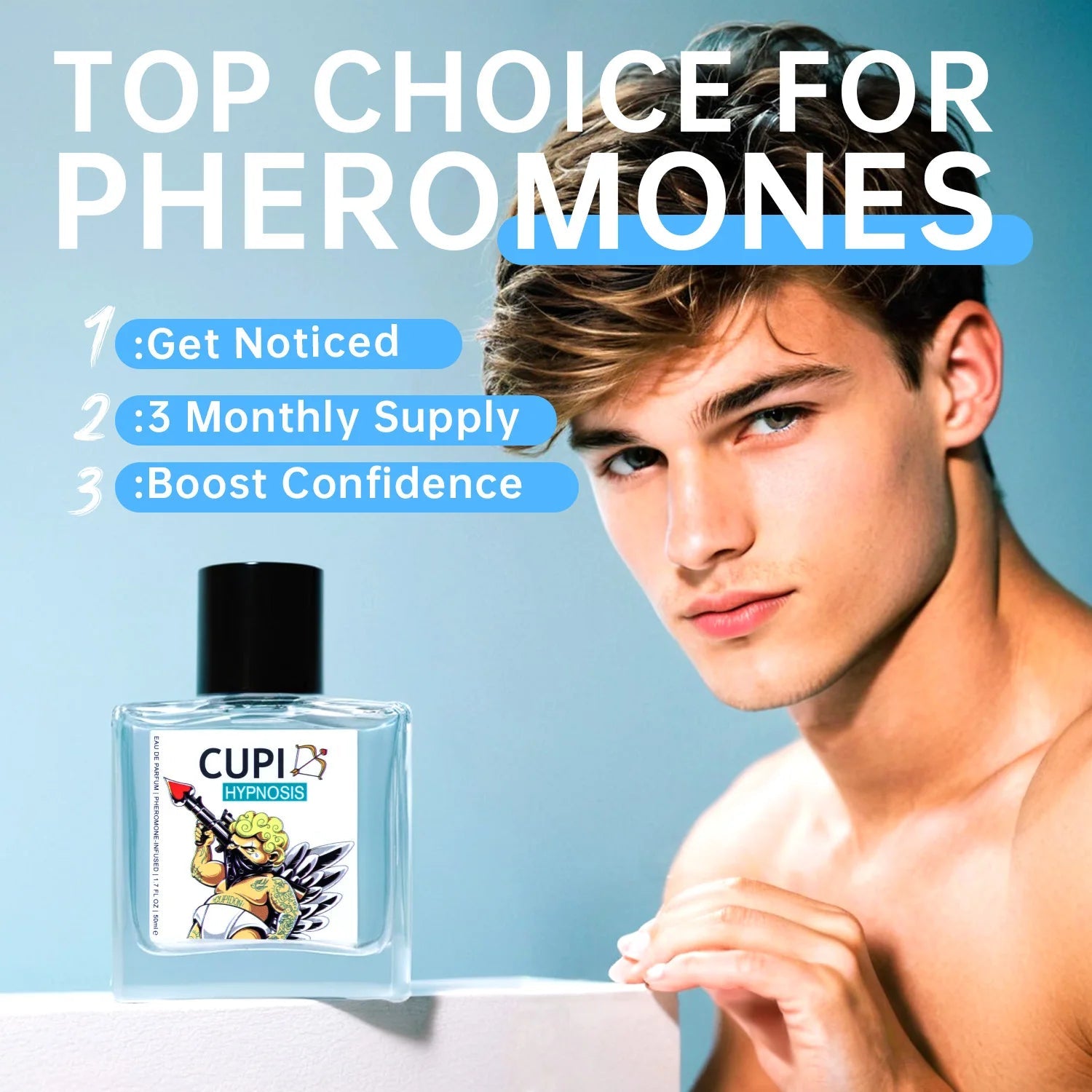 50ML Cupid Pheromone Perfume Long Lasting Fragrance Perfume Cologne for Men and Women Light  Cologne Fragrance SwiftNest