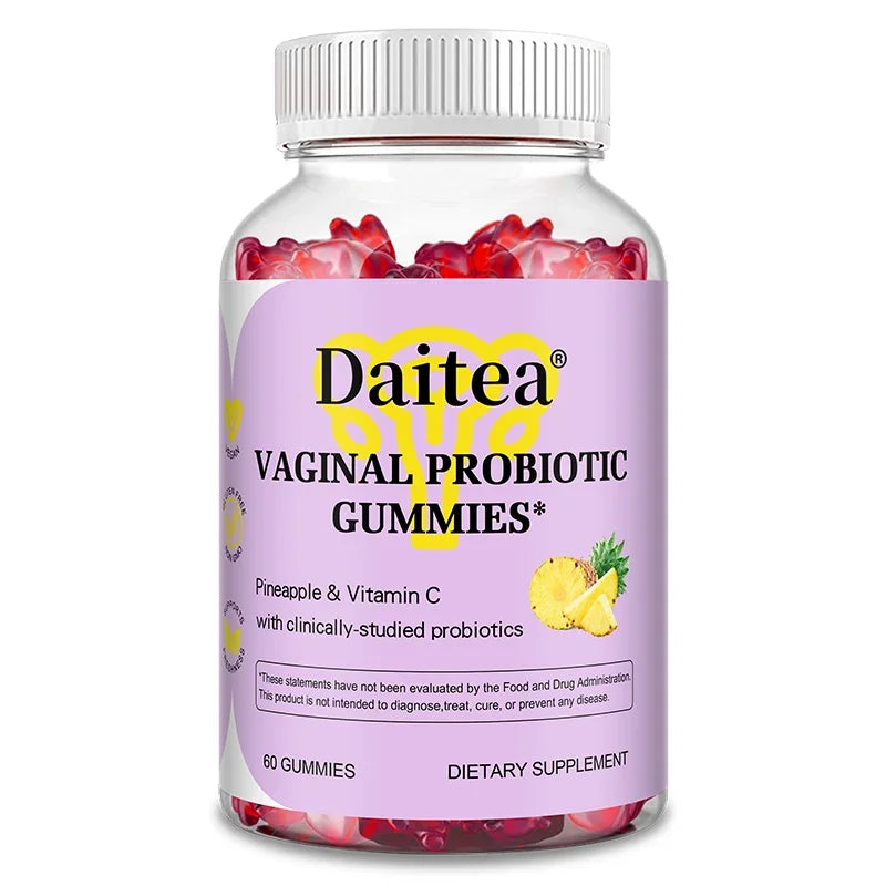 Daily Women's Probiotic Gummies,with Vitamin C,Support Urinary Tract and Vaginal Health,Improve Mood,Promote Overall Well-being