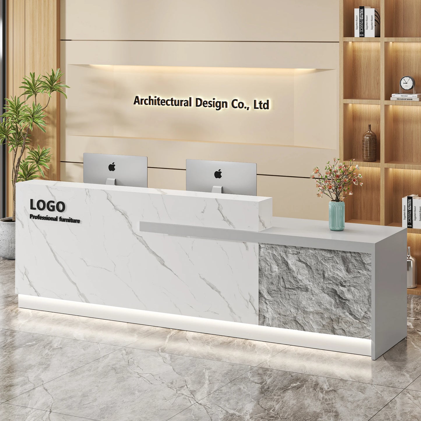 Kitchen Counter Reception Desks Decorations Display Beauty Salon Reception Desks Small Mostrador Negocio Commercial Furniture