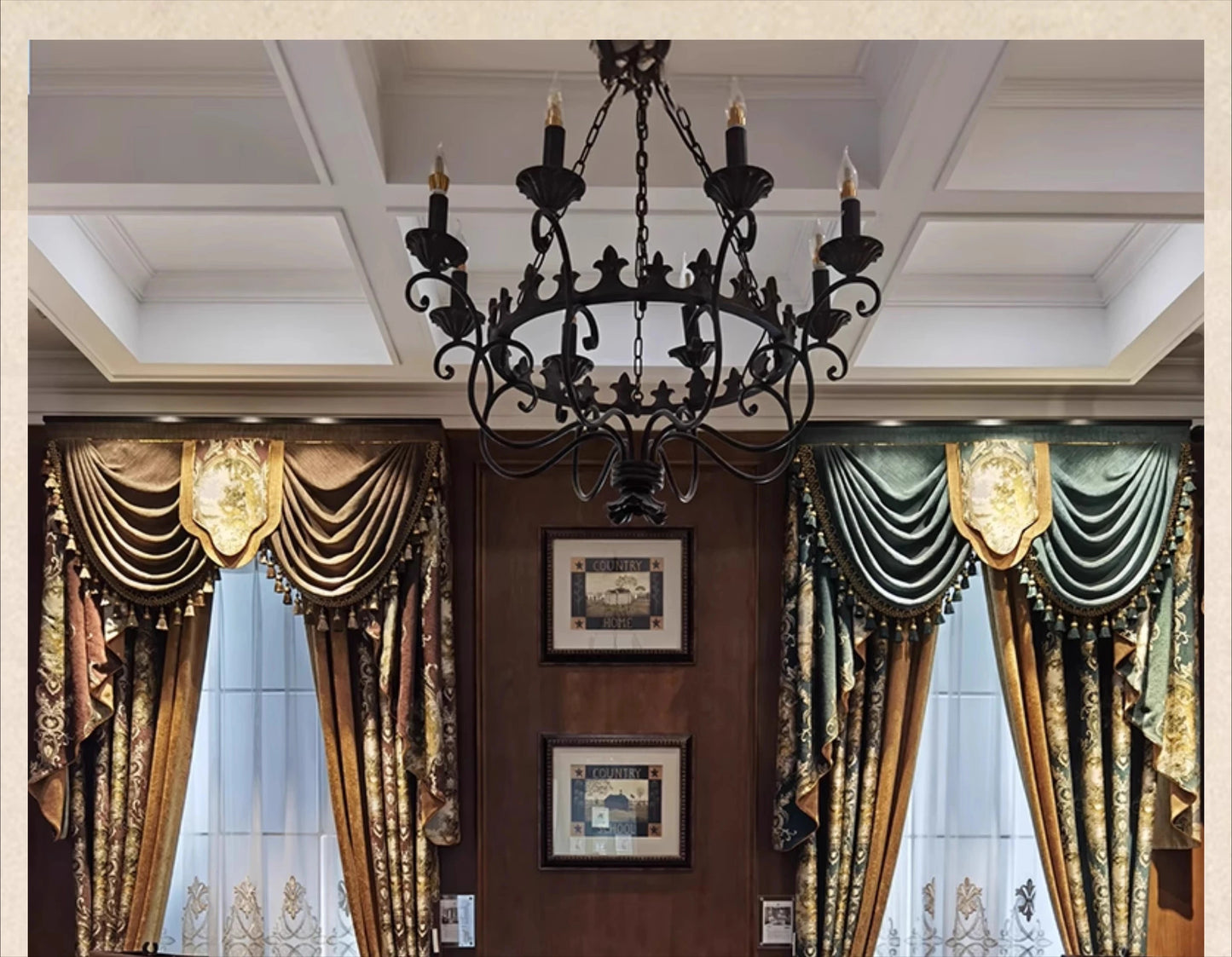European American Curtains for Living dining Room Bedroom  Retro High-end Court French Villa Blackout Luxury Atmosphere High-end