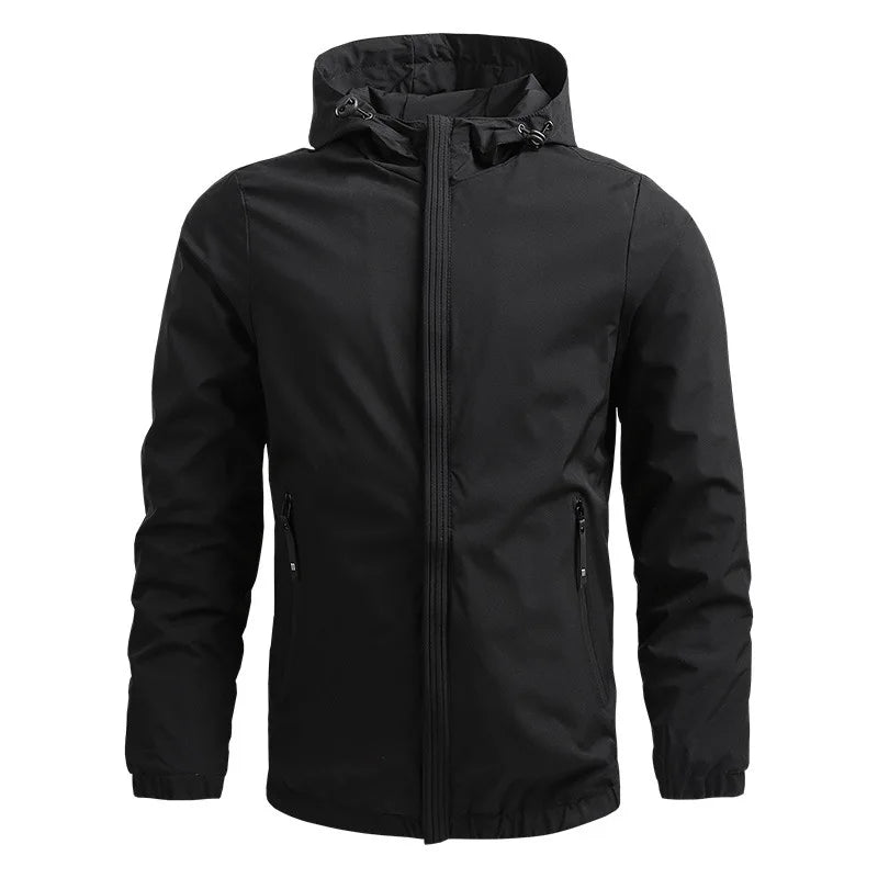 Outdoor Sportwear Windbreaker Hiking Sport Outwear Hooded Jacket Men Autumn Thin Breathable Windproof Hoodies Men's Clothing Top