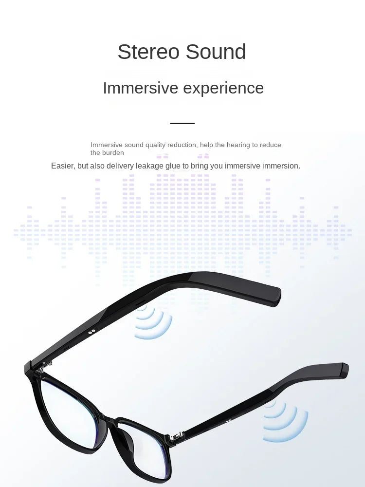 3-in-1 Smart Glasses Open Ear Music Hands-Free Calling Stereo Sound Wearable Headsets Smart Sports Anti-Blue Light Sunglasses