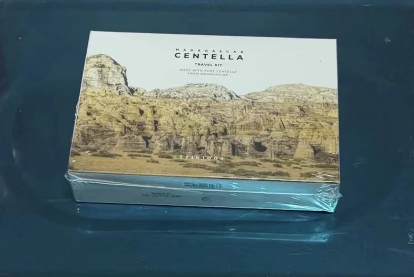 Korean Skin Care Centella Travel Kit Toner, Ampoule, Soothing Cream, Cleansing Oil, Foam, Basic Skincare Box 5pcs Set Gift Set