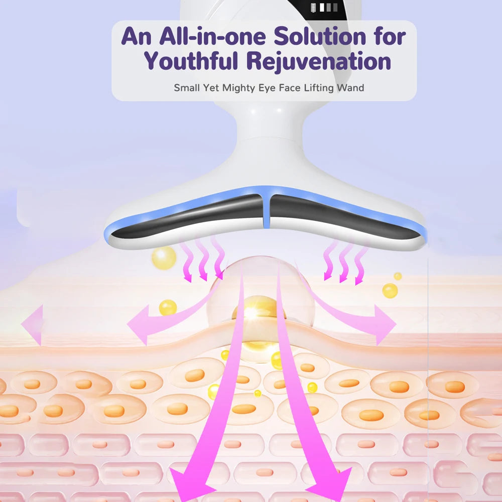 1PC Neck beauty instrument, face and neck massager, suitablefor women's home skin care Portable rechargeable skin lifting device