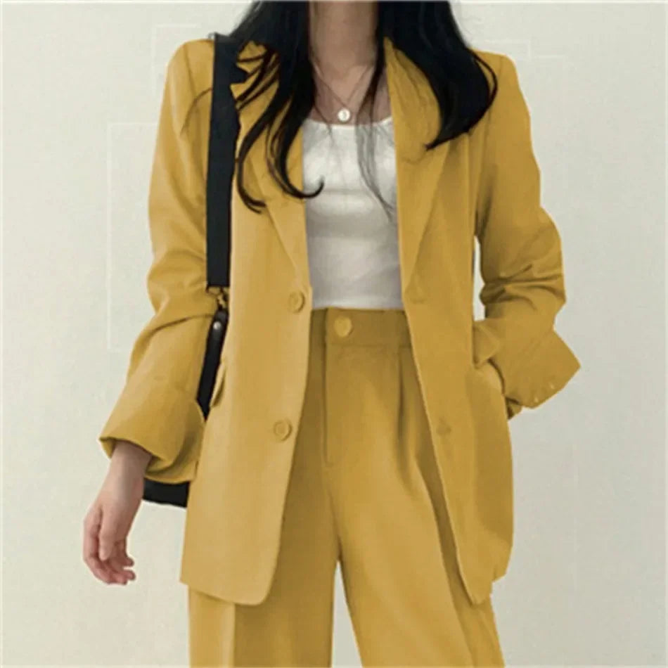 Fashion 2 Piece Sets Women Outfits Spring Autumn New in Korean Pants Sets Commuter Elegant Suit Coat 2 Piece Sets Women Jacket SwiftNest