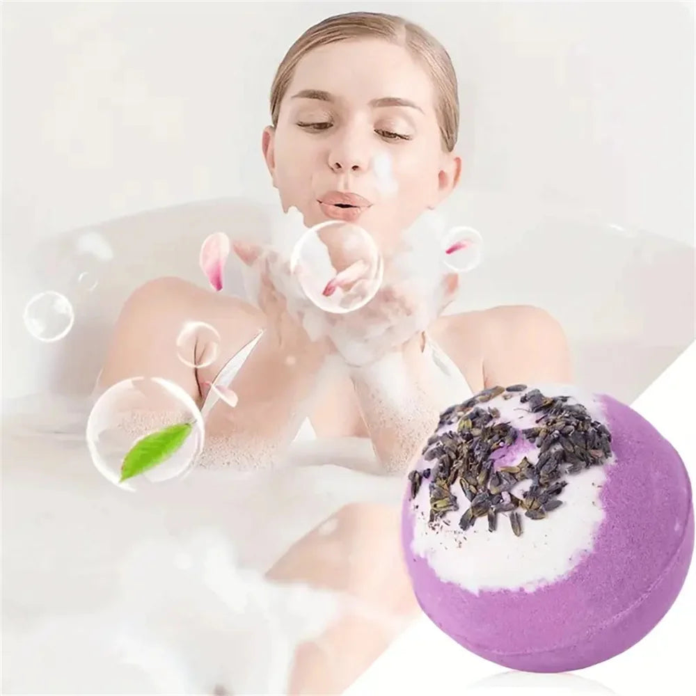 Bath Bomb Set Moisturizing Peeling Skin Care Bath Ball with Essential Oils And Bath Salts Handmade Bubble Ball Gift for Relaxing