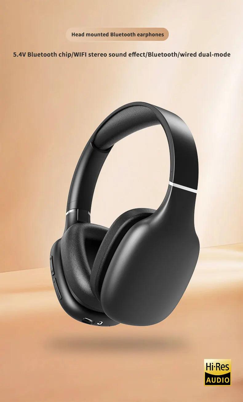 Bluetooth Headphones Over-Ear, Foldable Wireless and Wired Stereo Headset,Soft Earmuffs &Light Weight for Prolonged Wearing