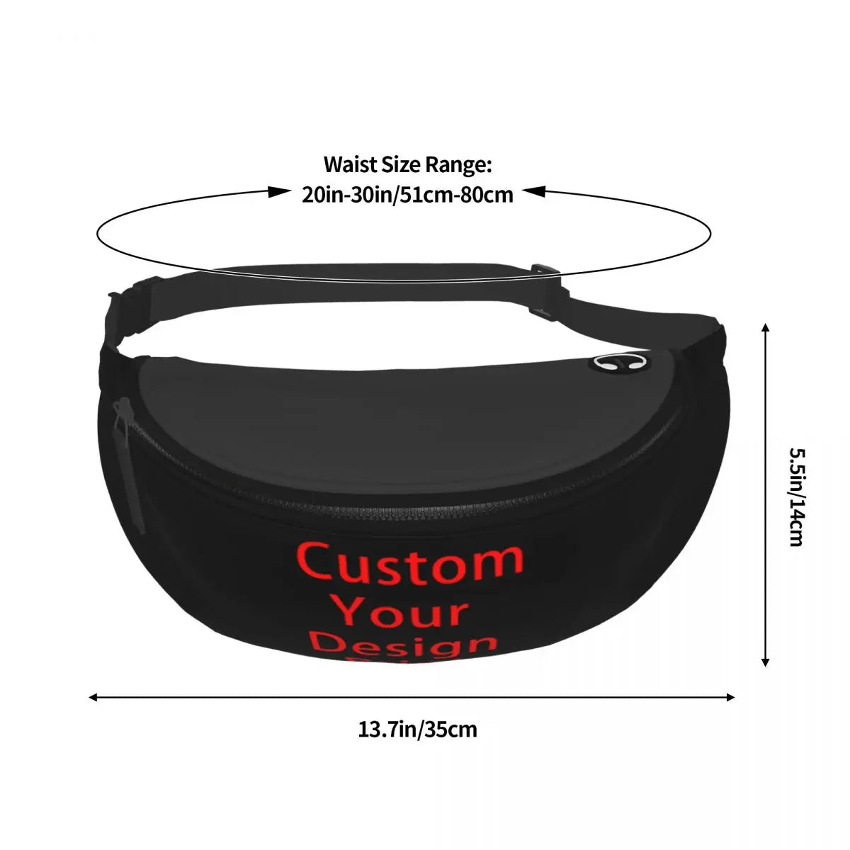 Custom Your Design Fanny Pack Women Men Custom Customized Logo Printed Crossbody Waist Bag for Running Phone Money Pouch
