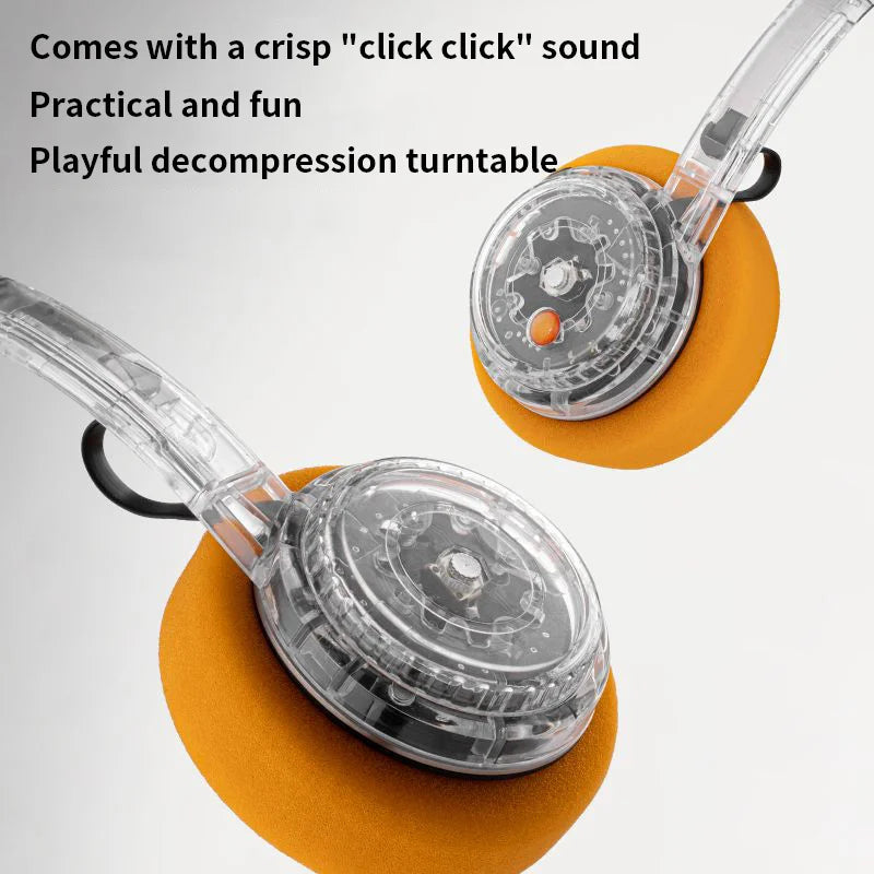 Bluetooth Headset Light Weight Retro Style Rechargable Small Head Long Battery Life Rotary Switch Headphone Cool Beautiful